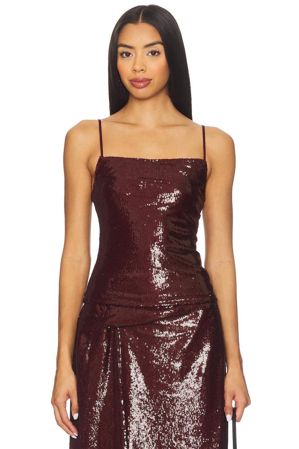 sequin column tank top