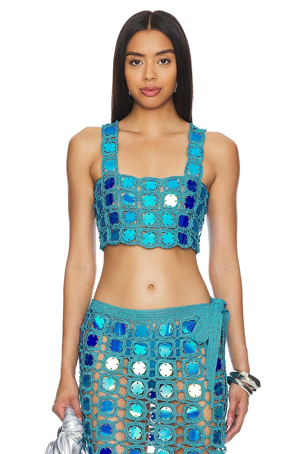 sequin crop top