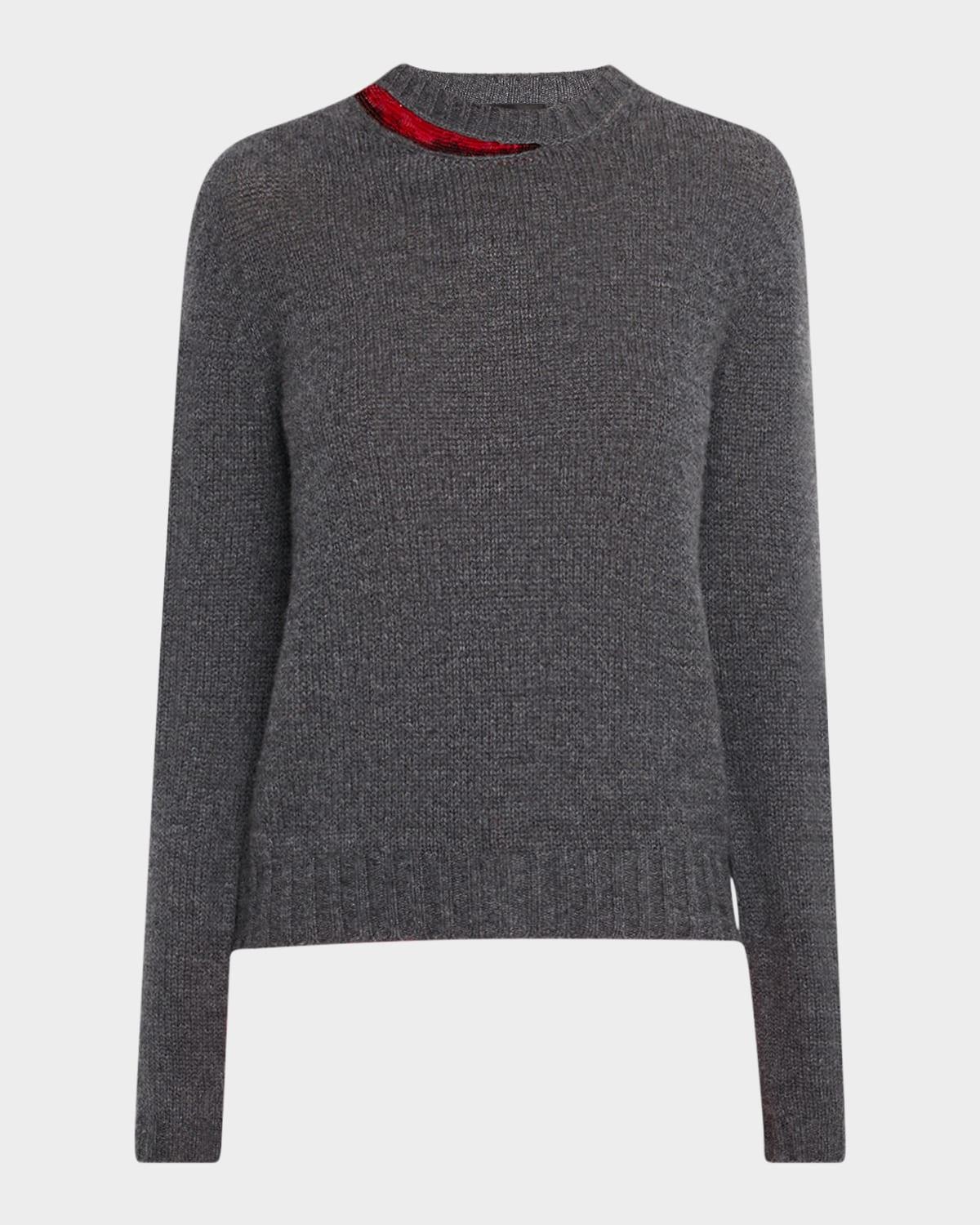 sequin-embellished cashmere sweater