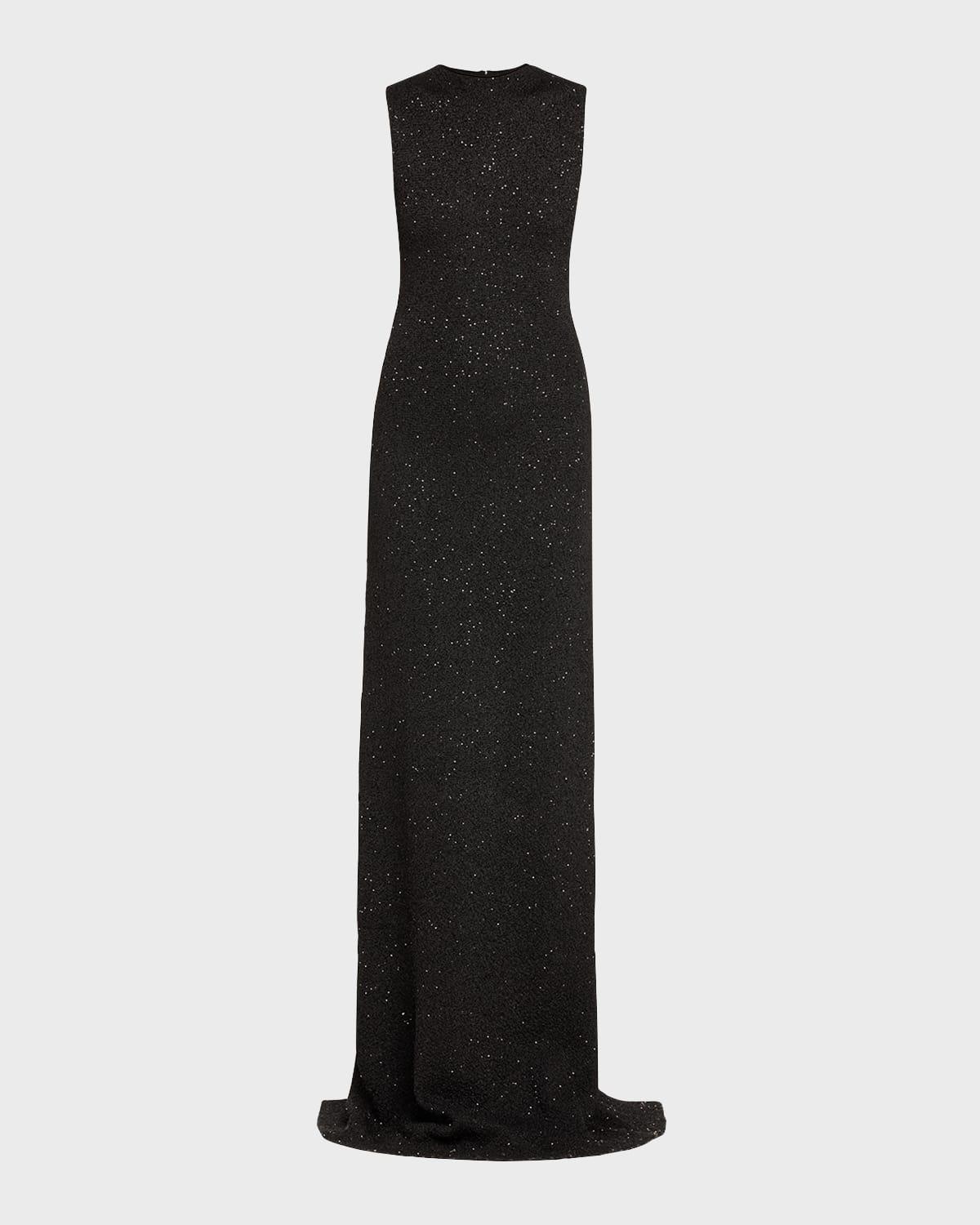 sequin embellished column gown