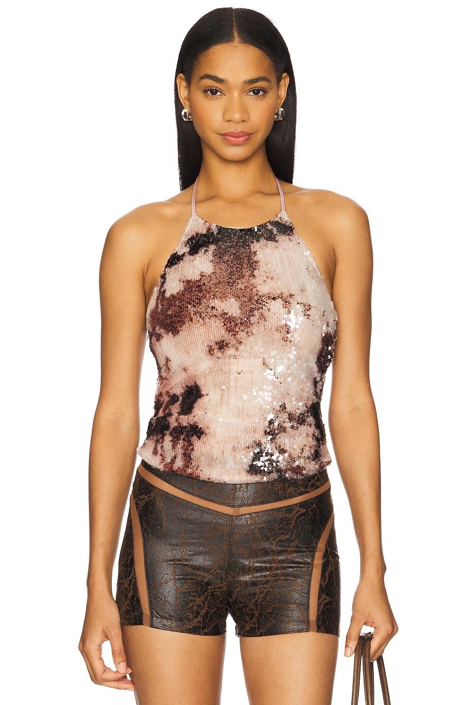 sequin halter top