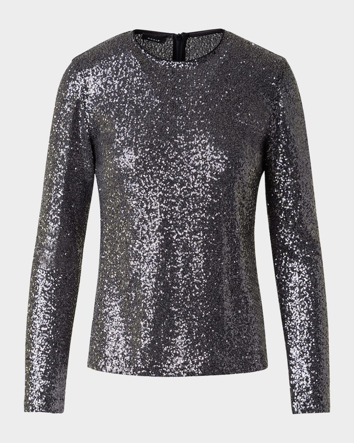 sequin jersey top