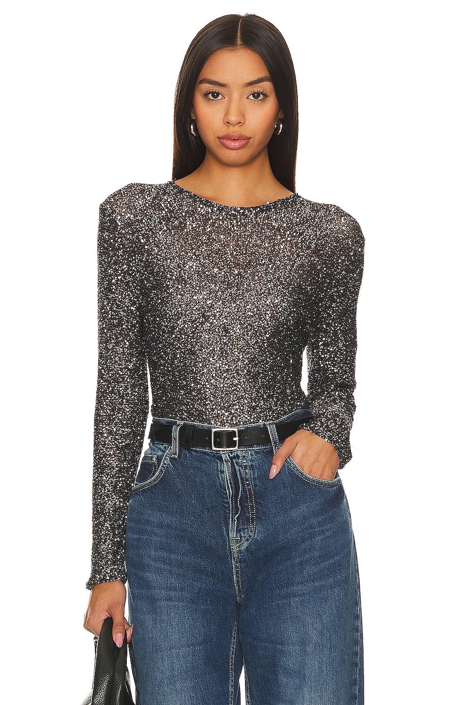 sequin knit top