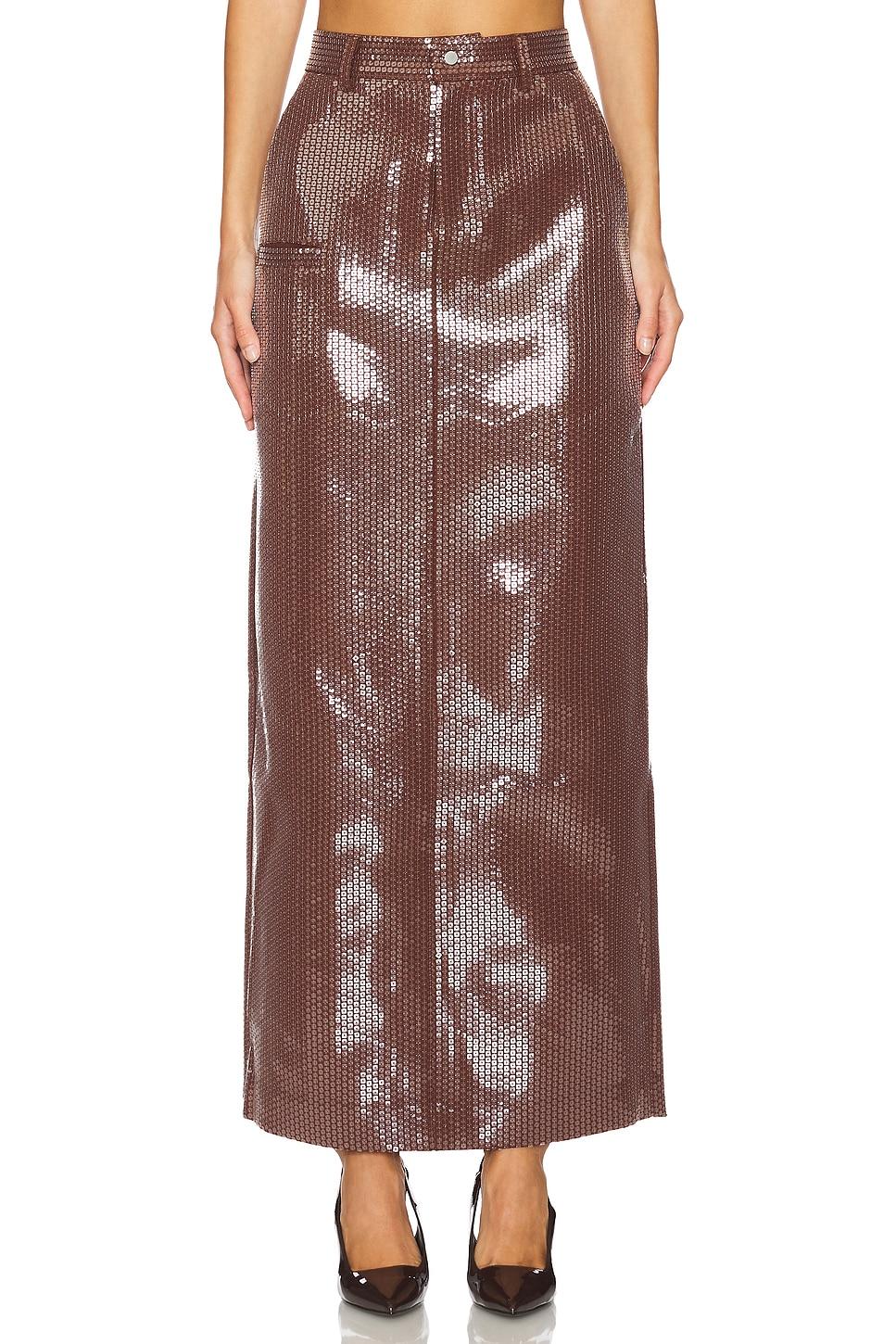 sequin maxi skirt