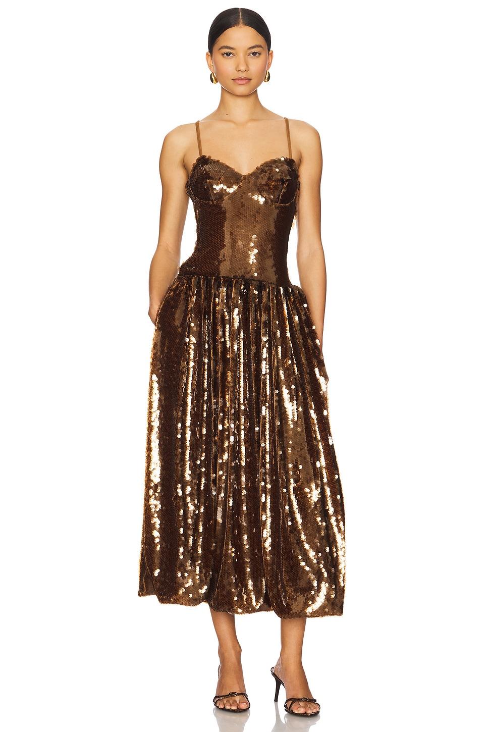 sequin midi dress