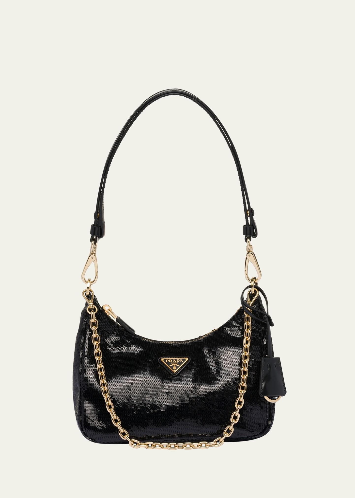 sequin pouch shoulder bag