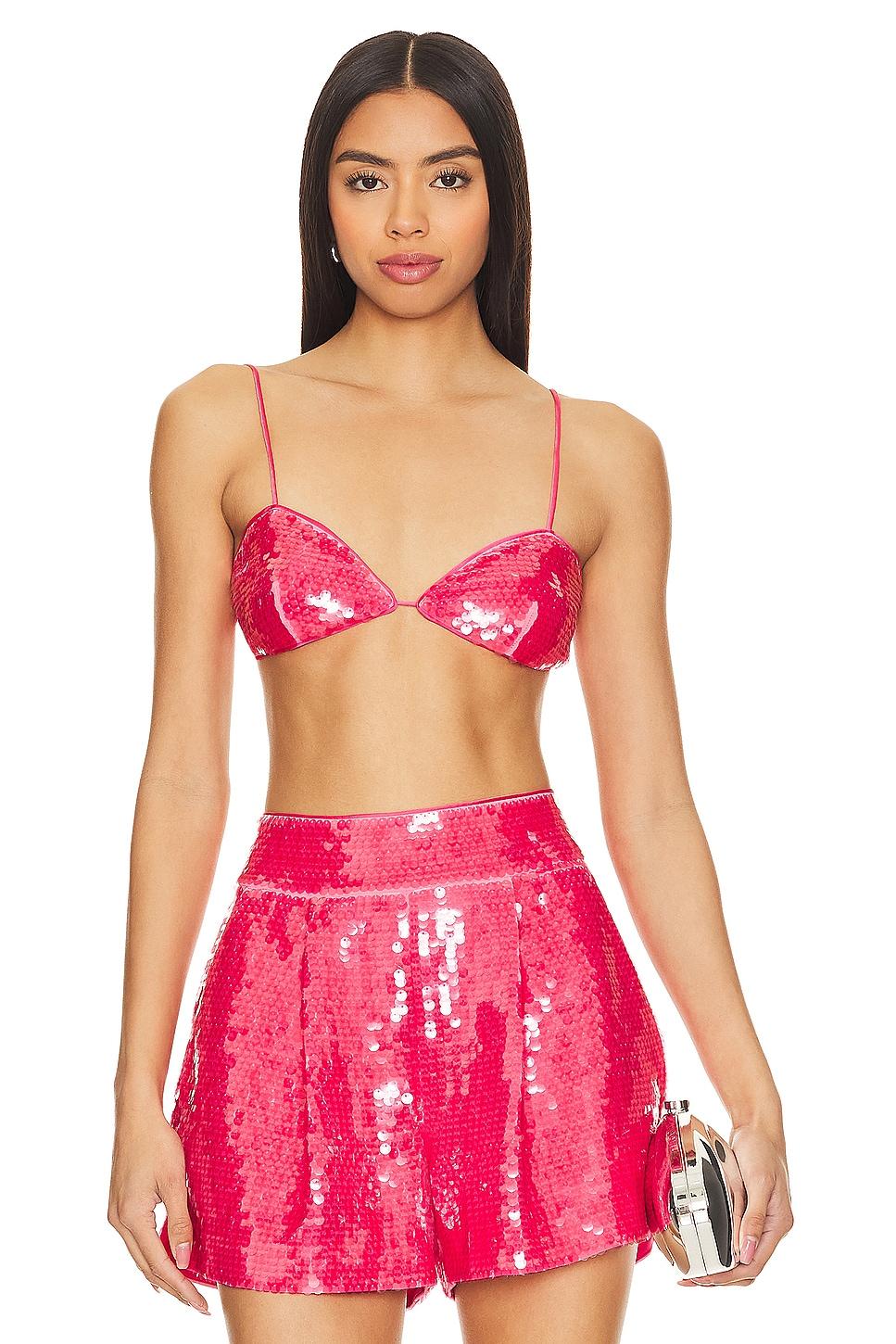sequin string bikini top