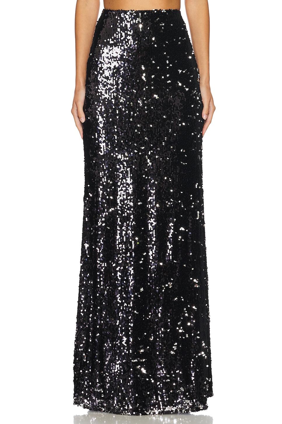 sequin zeta long skirt