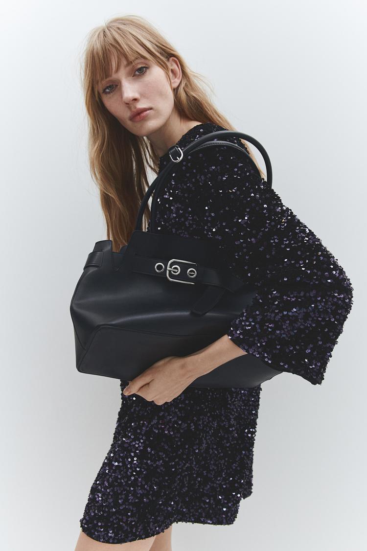 sequined a-line dress