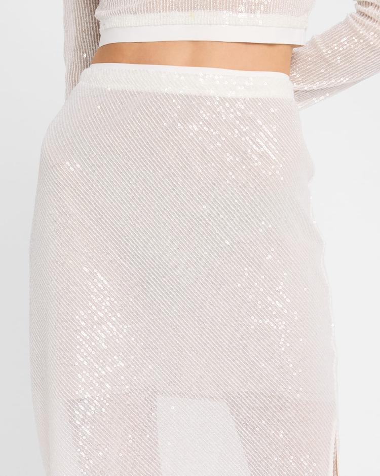 sequined bias-cut maxi skirt