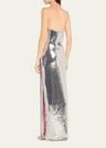 sequined halter gown
