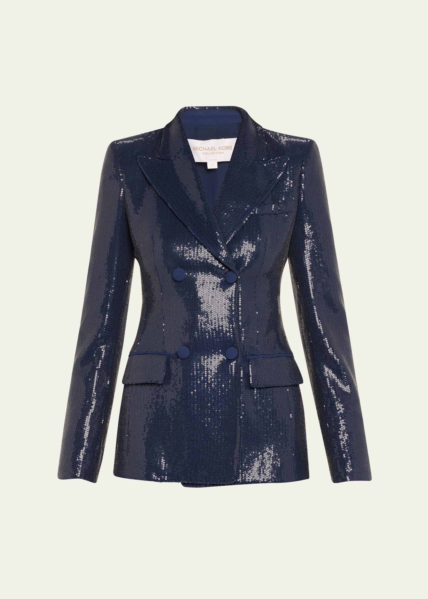 sequined lapel jacket