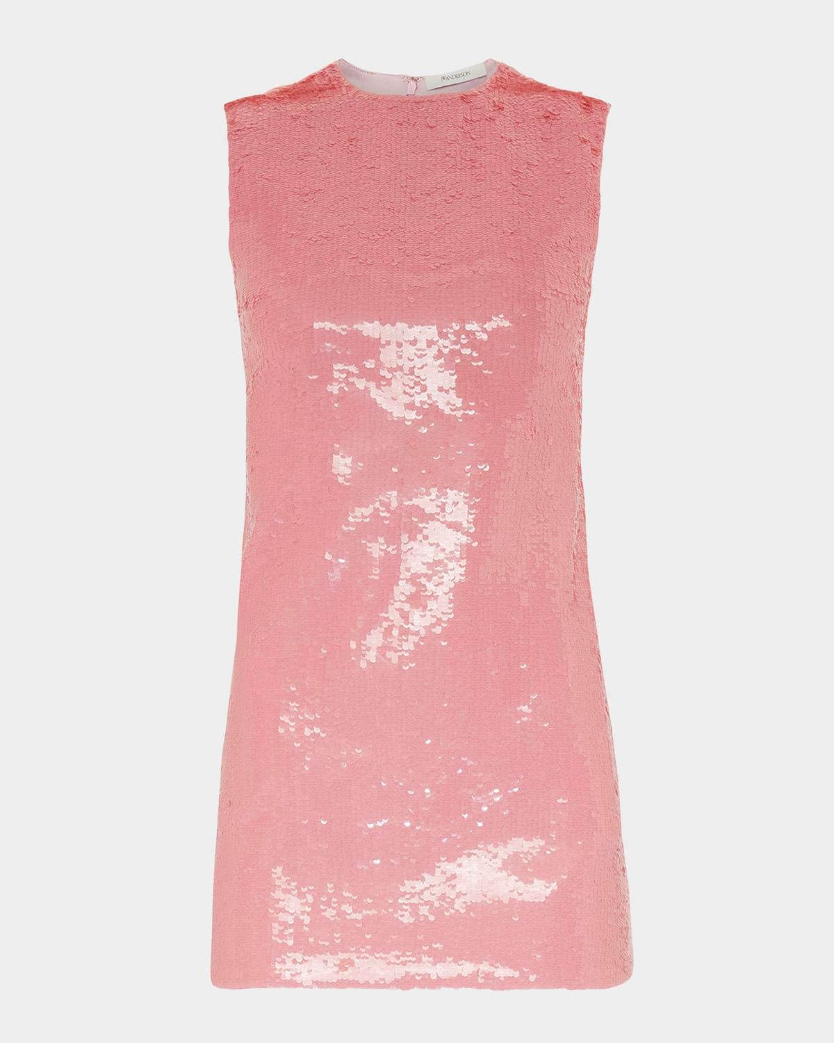 sequined mini shift dress