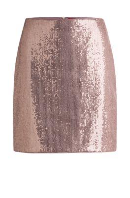 sequined mini skirt- light pink women's business skirts