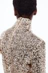 sequined mock turtleneck top