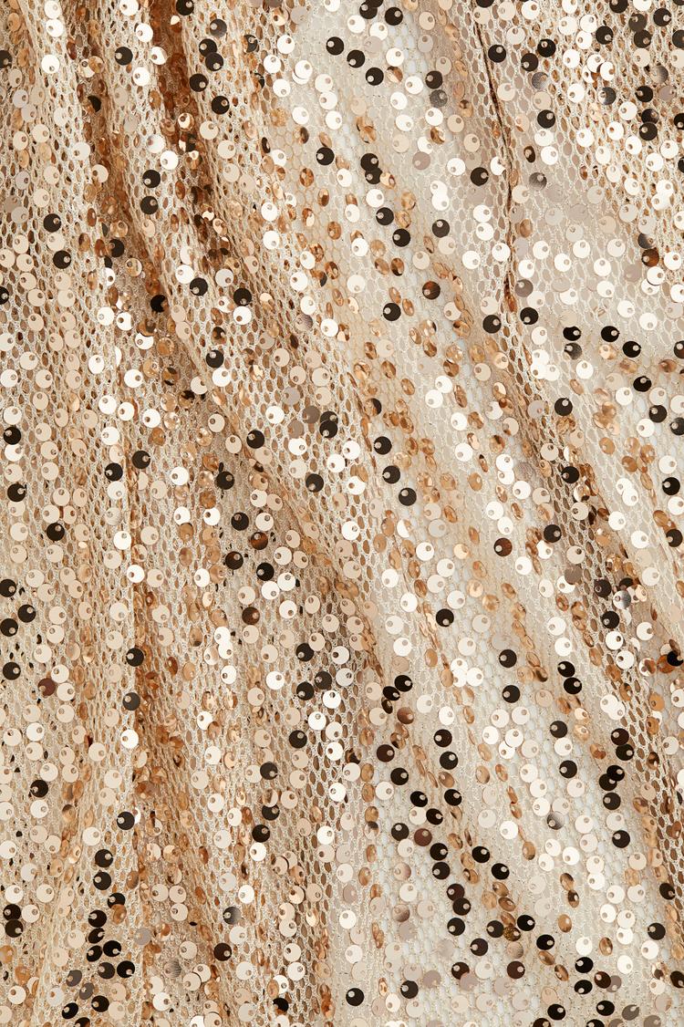 sequined net dress