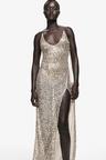 sequined net dress
