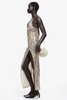 sequined net dress