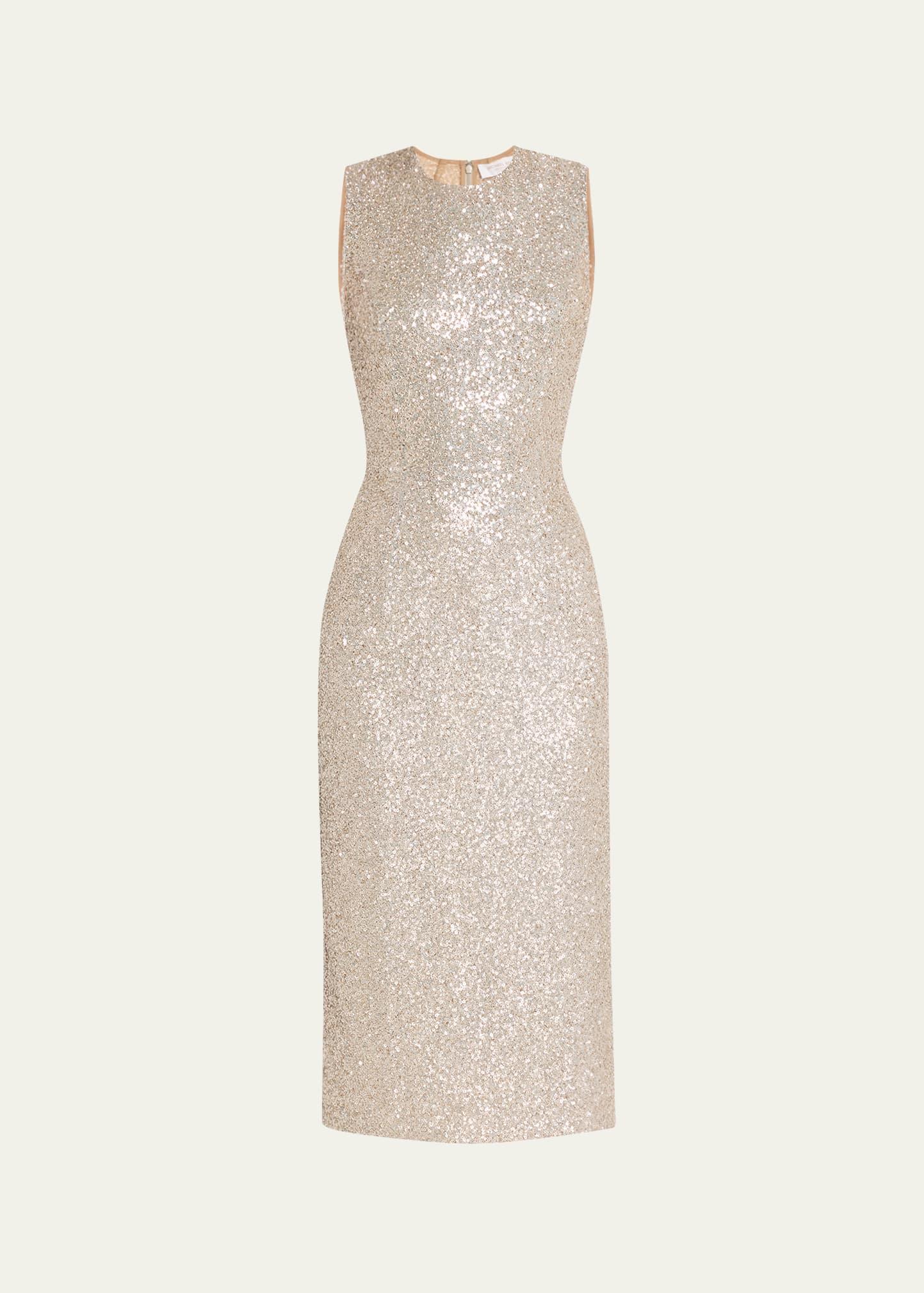 sequined sheath dress