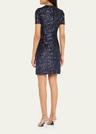 sequined short-sleeve mini dress