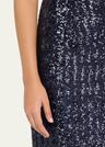 sequined short-sleeve mini dress