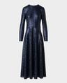 sequined stretch jersey long-sleeve midi dress