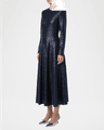 sequined stretch jersey long-sleeve midi dress
