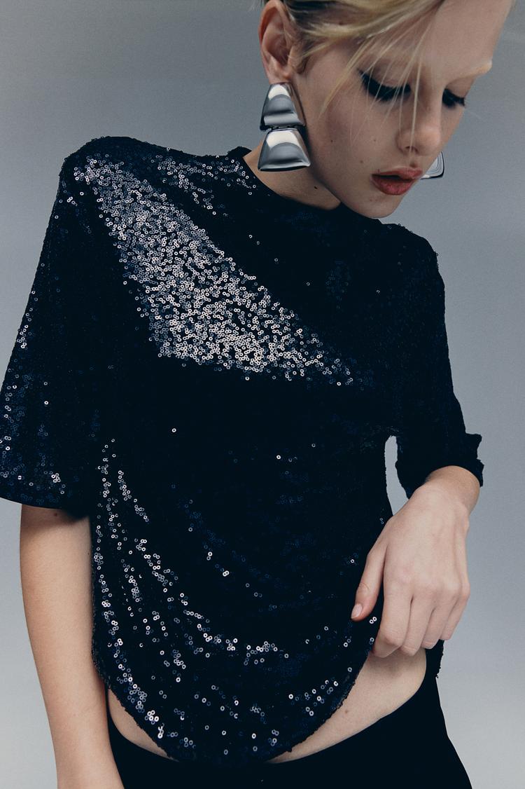 sequined top