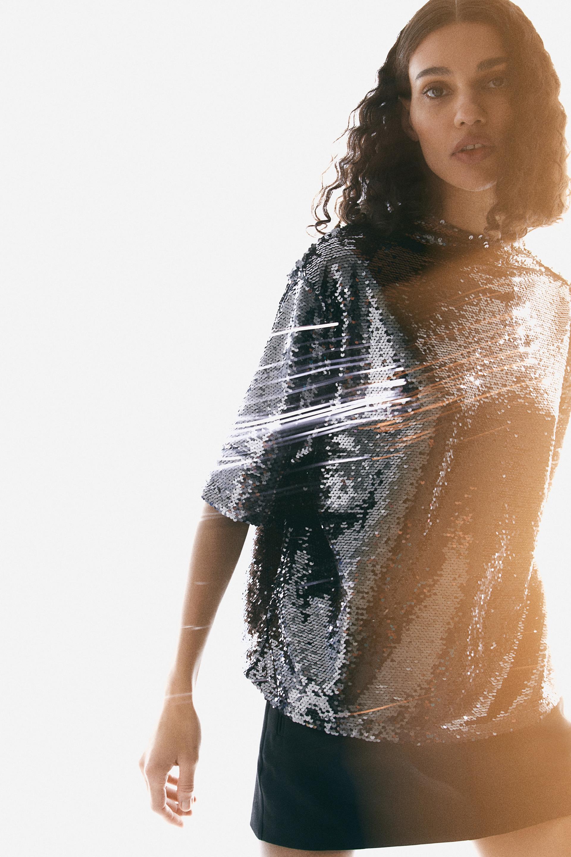 sequined top