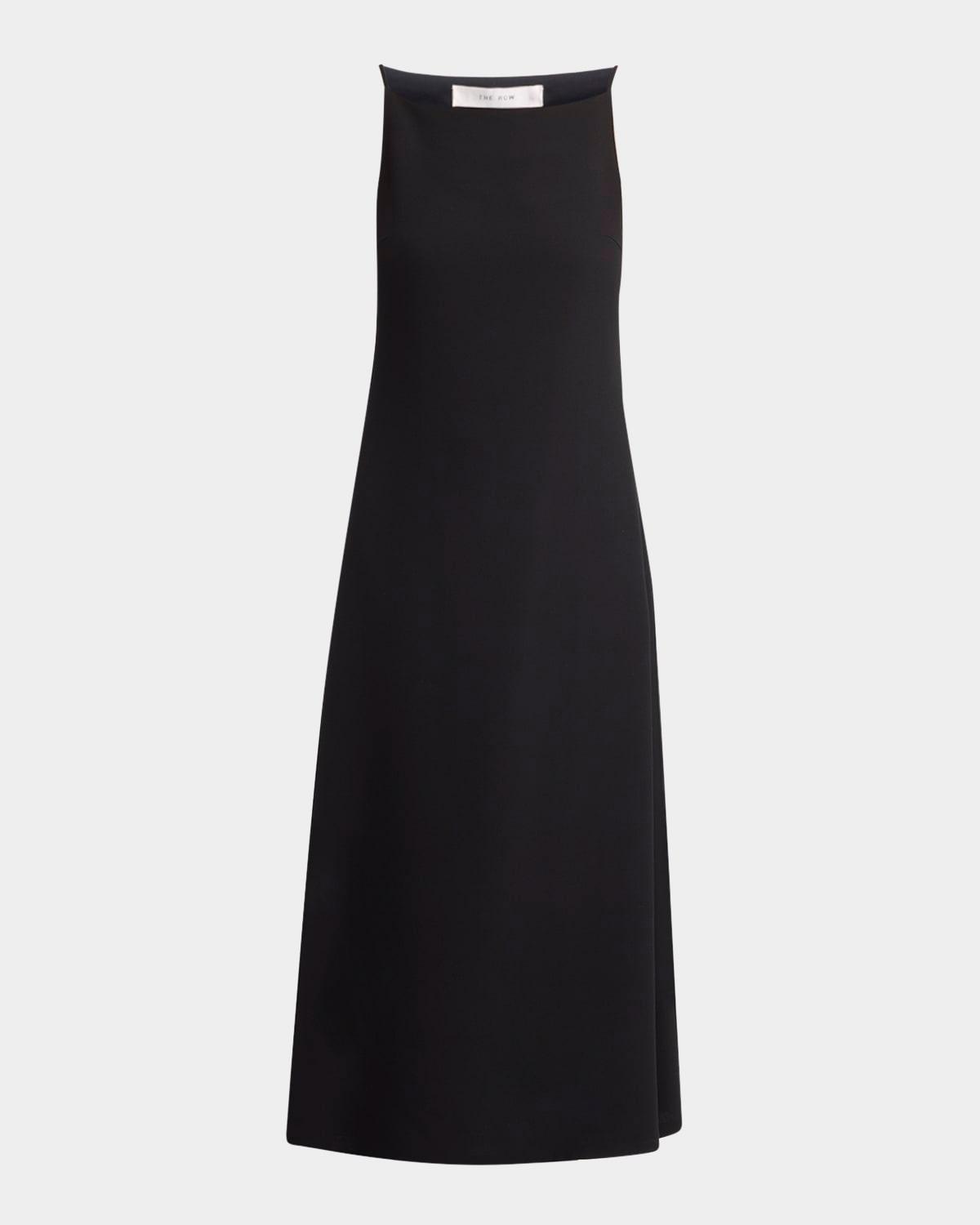 seraphina high-neck sleeveless midi dress