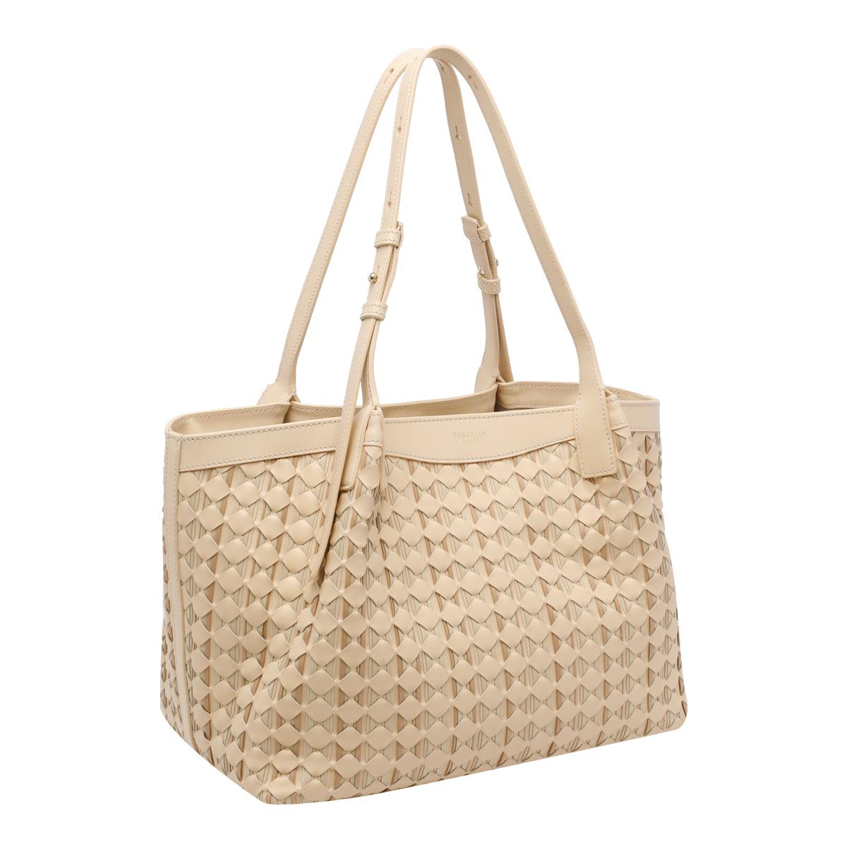 serapian bags beige lamb and calf leather - women