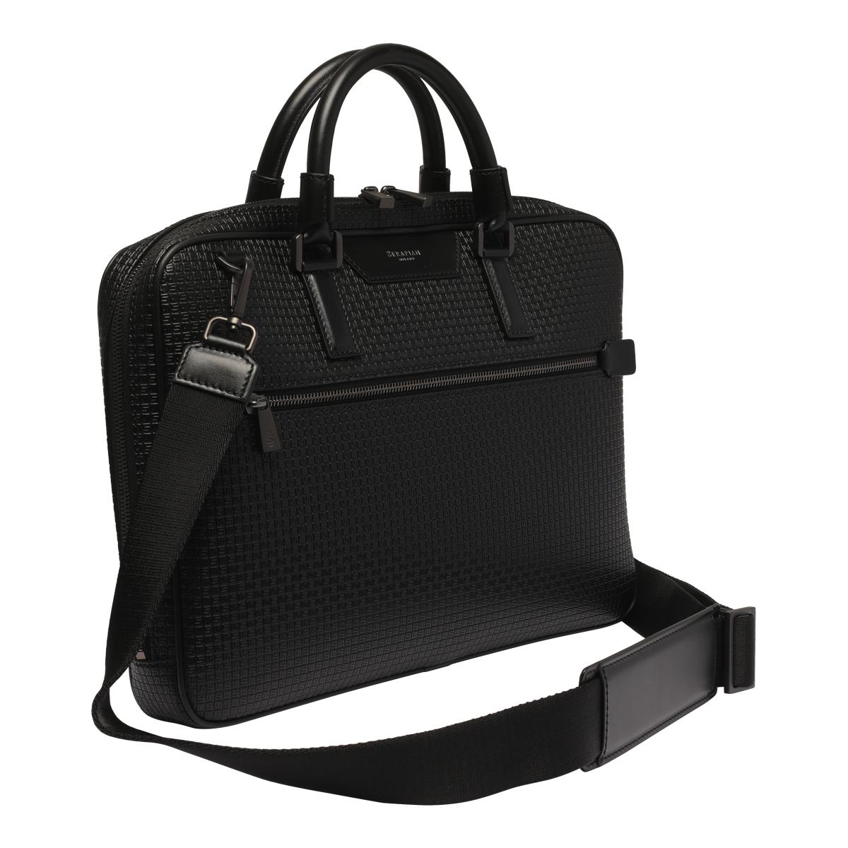 serapian bags black canvas resinato - women