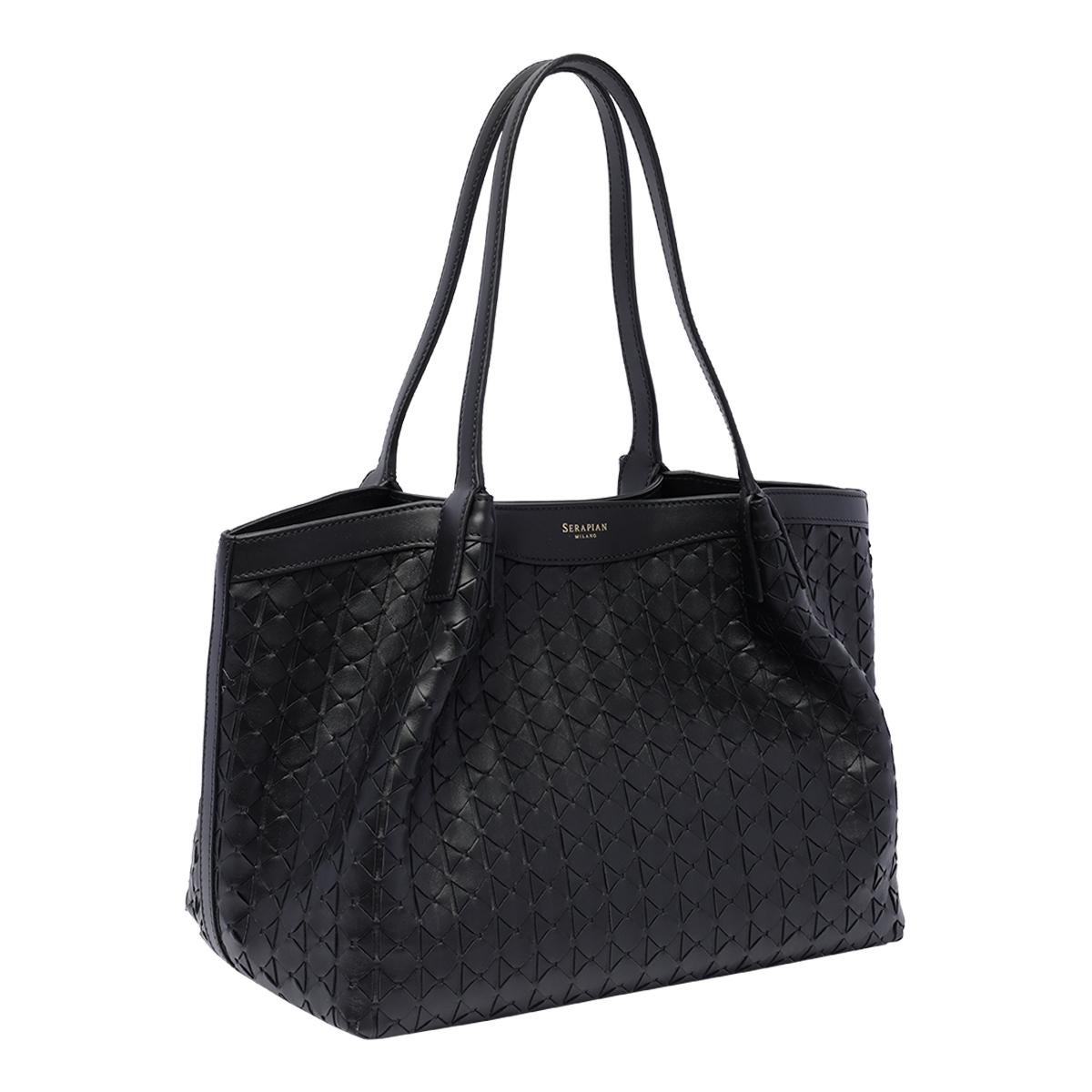 serapian bags black lamb leather calf - women