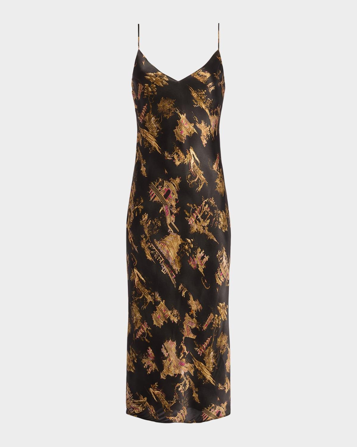 seridie mid-length slip dress