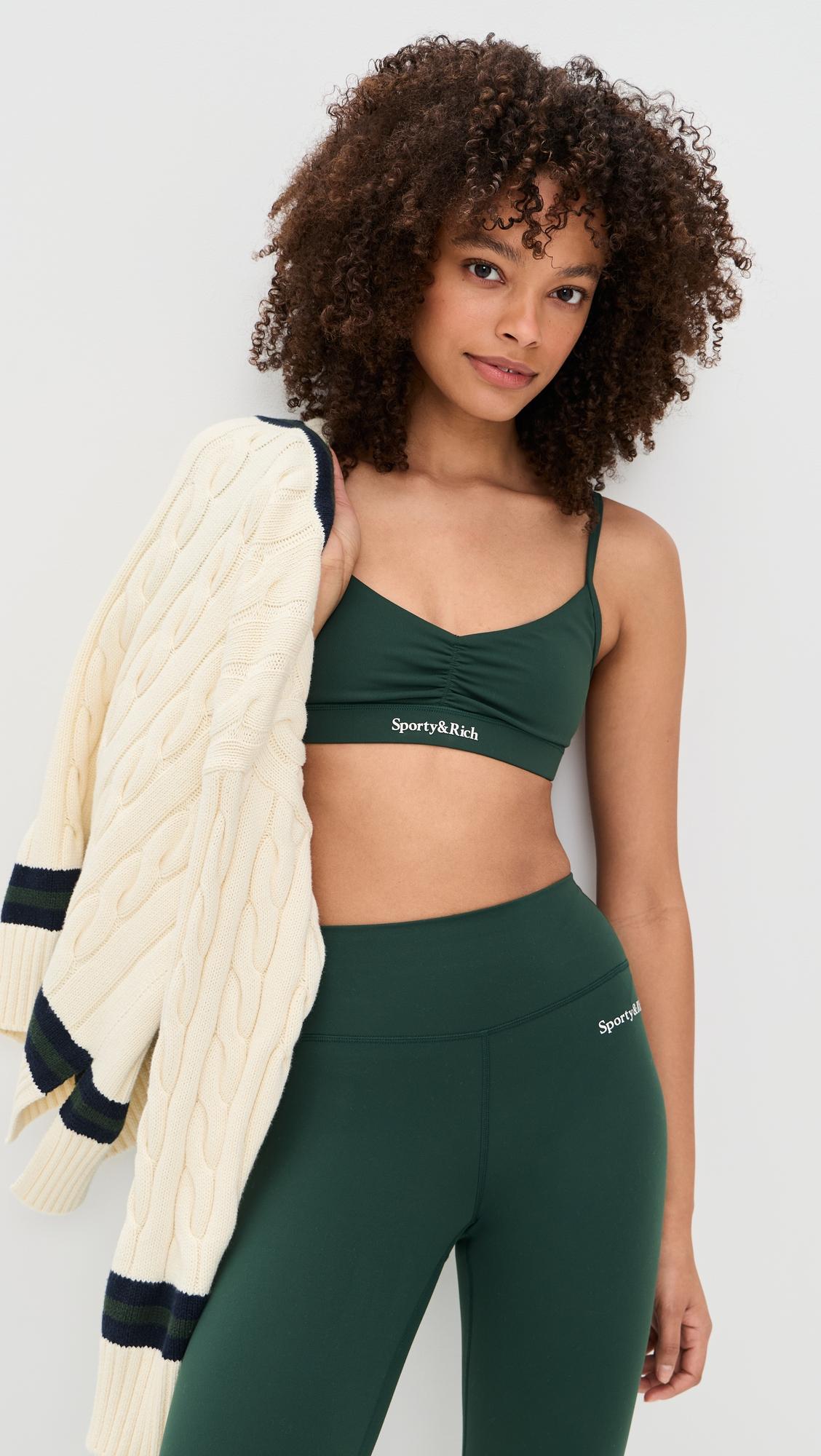 serif logo mini sports bra