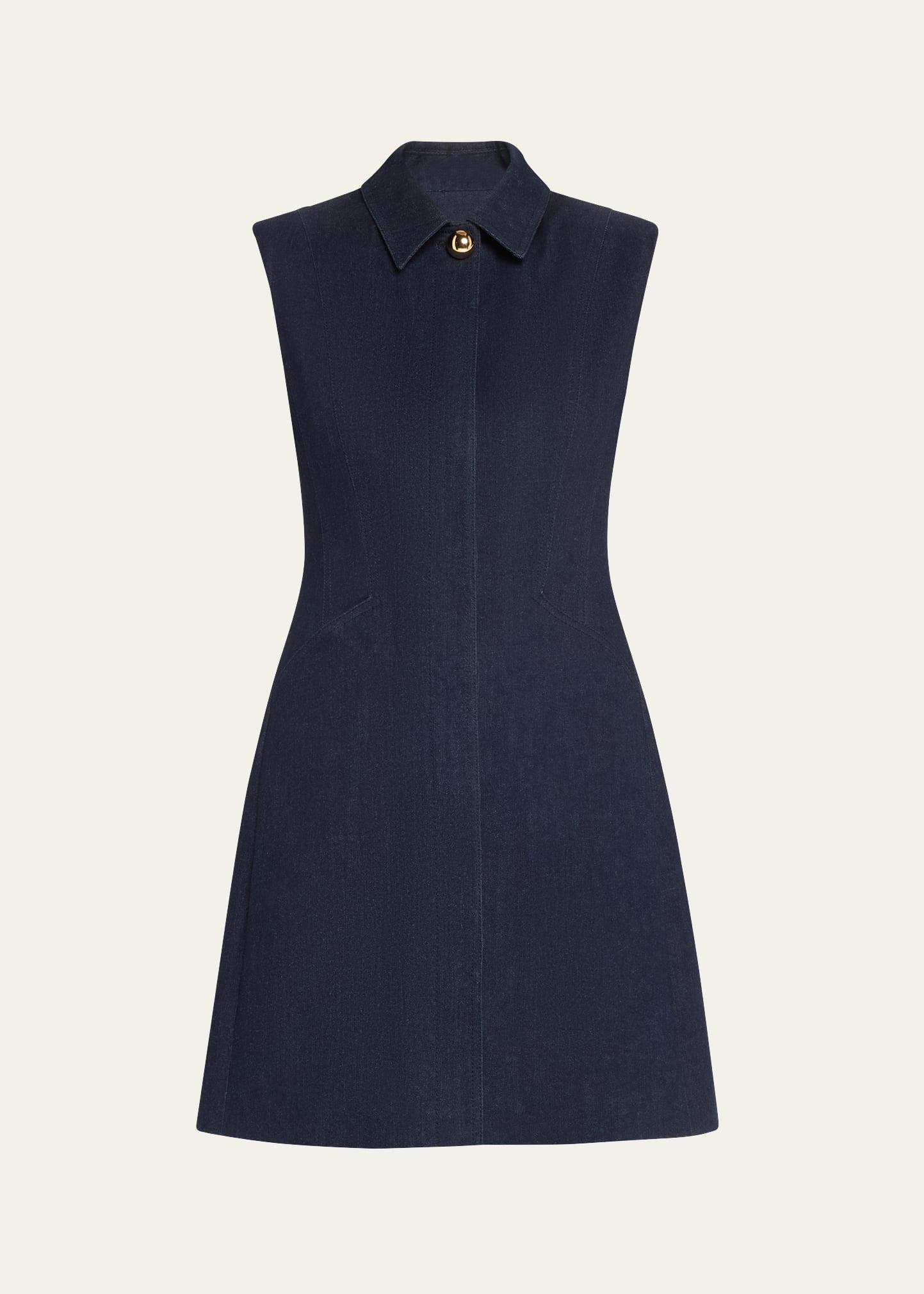 serina sleeveless denim mini dress