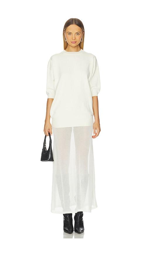 seroya arwen maxi dress in cream.