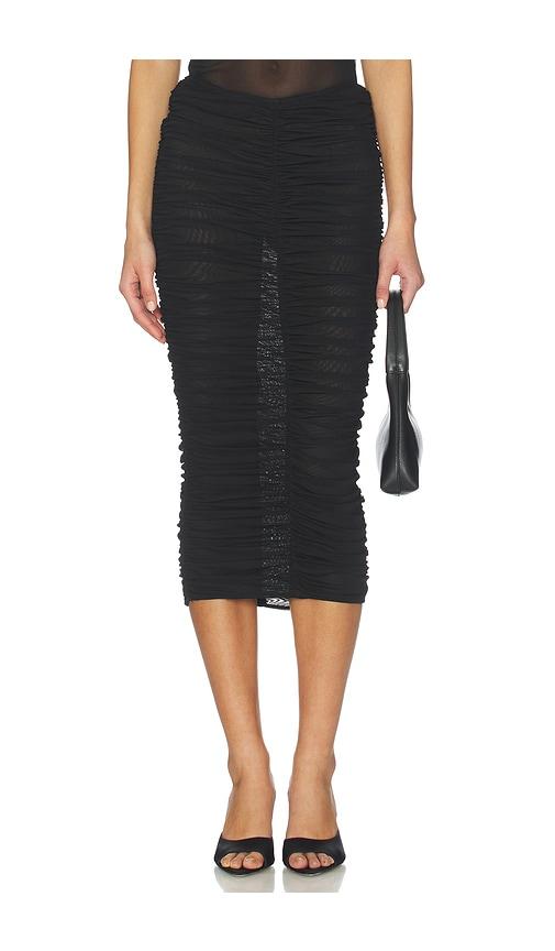 seroya auralee mesh skirt in black.