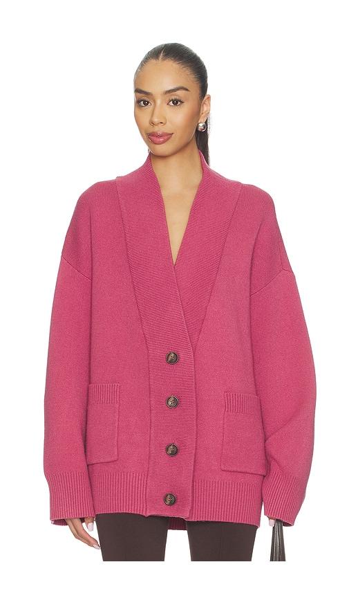 seroya carley cardigan in pink.