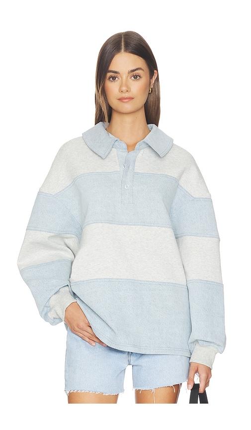 seroya cher top in light grey,blue.