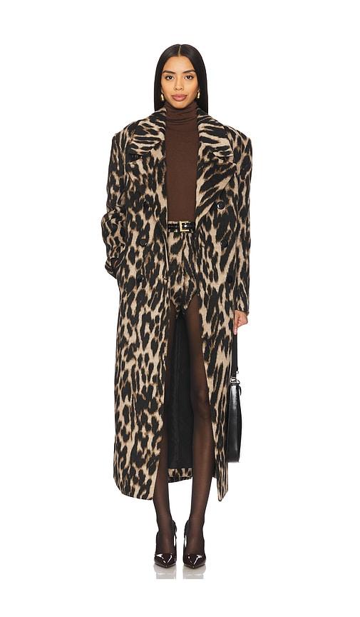seroya chiara wool coat in brown.
