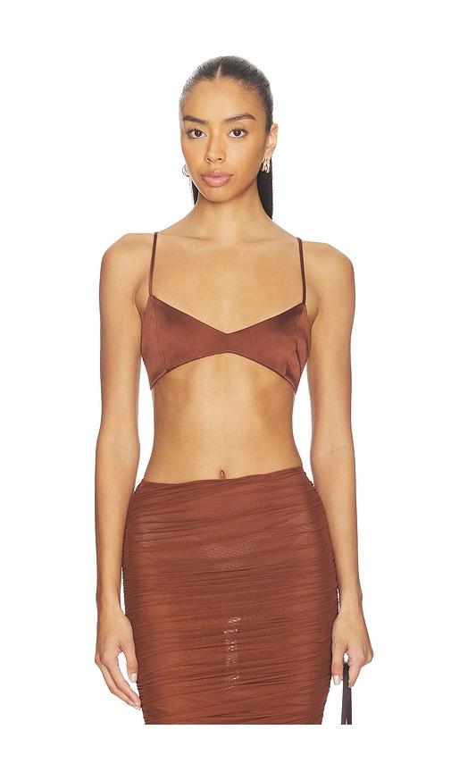 seroya courtney bralette in brown.