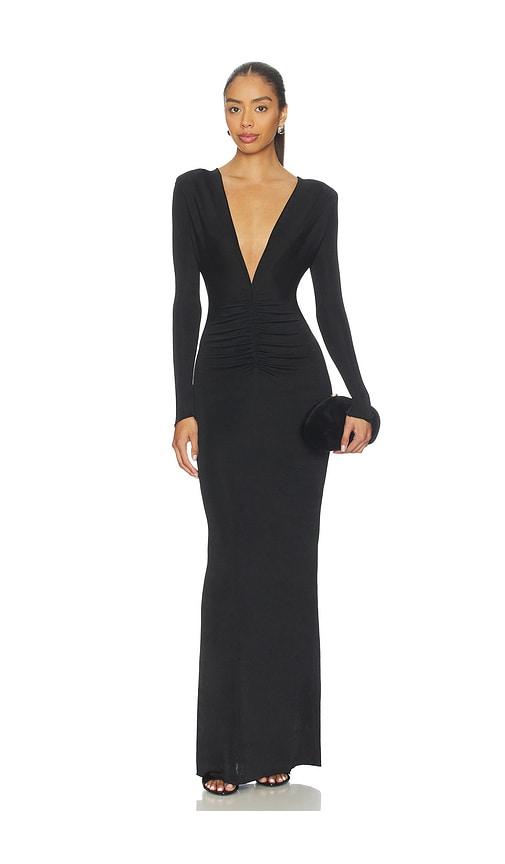 seroya ebony dress in black.