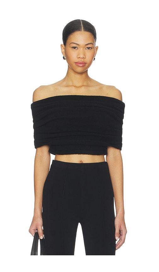 seroya emory top in black.