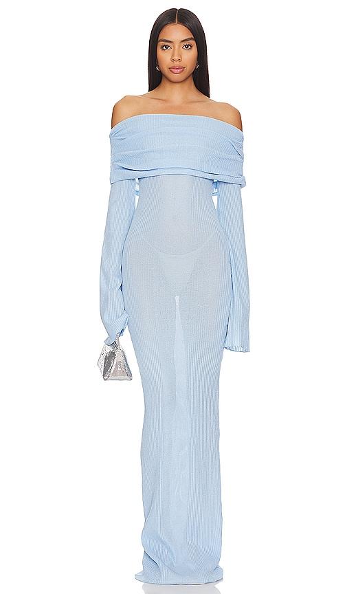 seroya galleria maxi dress in baby blue.