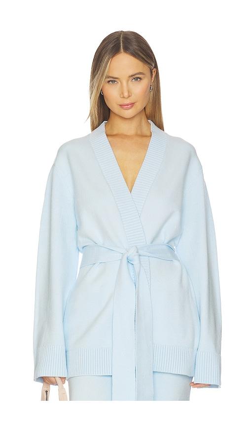 seroya honor cardigan in baby blue.