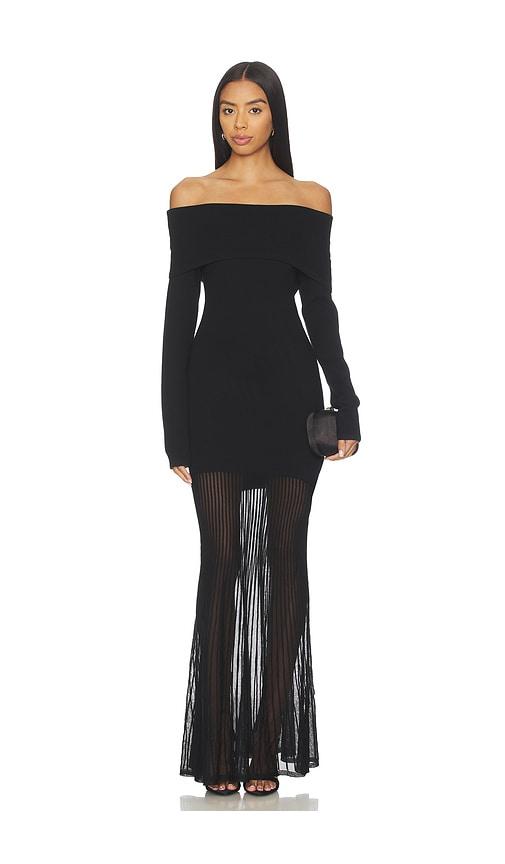 seroya isotta dress in black.
