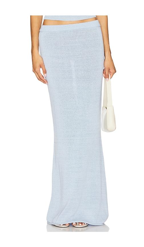 seroya kora maxi skirt in baby blue.