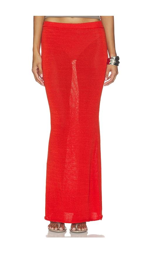 seroya kora skirt in orange.