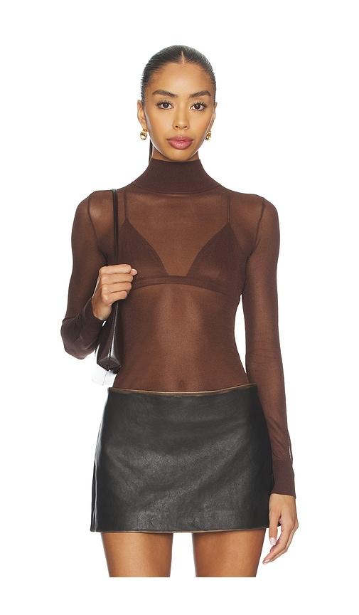seroya lainey top in brown.